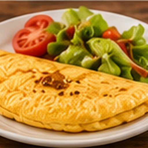 Omelette con jamón y queso